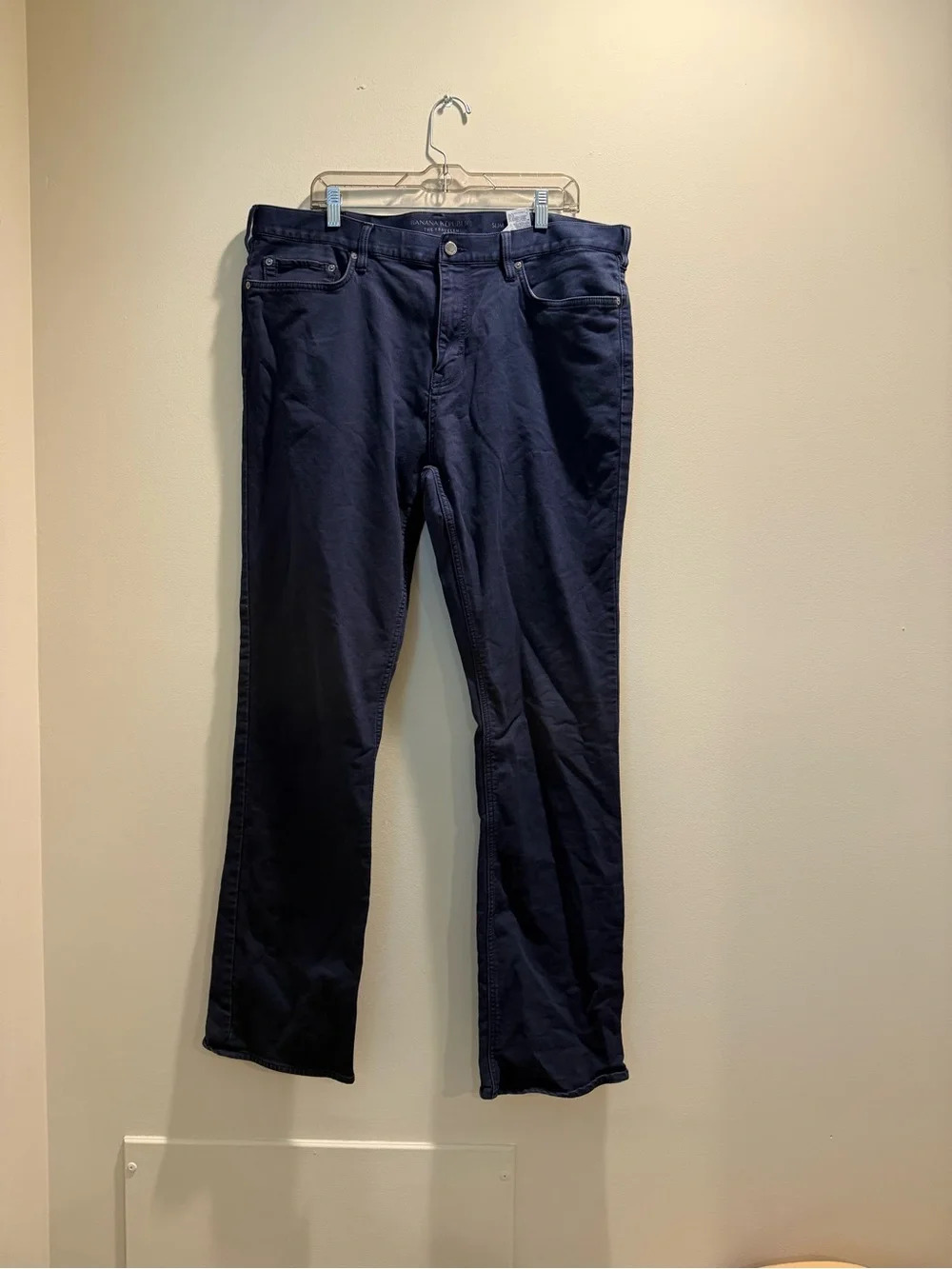 Banana Republic Navy Slim Traveler Pants